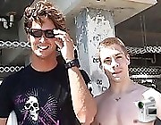 Two very broke surfers sucking cock for money